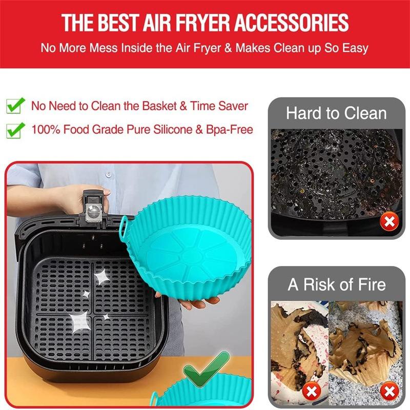 Silicone Baking Pans Set, Air Fryer Accessories for Cake Decorating, Muffin Molds, Kitchen Utensils & Gadgets, Aerogrill