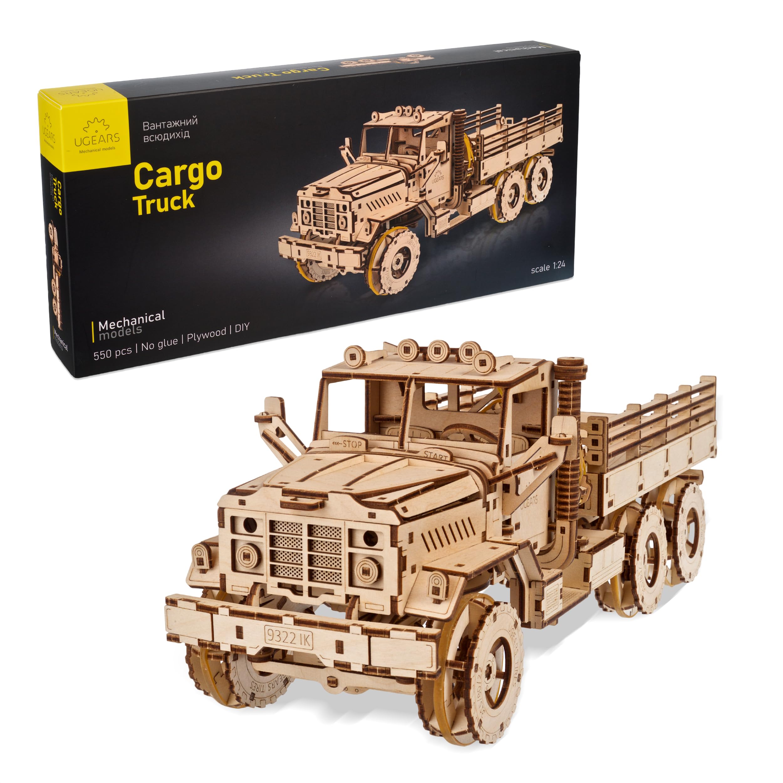 

Ugears Cargo Truck 70253 Wooden Puzzle No Glue or Tools Required 3D Puzzle Includes Assembly Instructions - - - коричневый