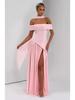 One-Shoulder Patchwork Open-Back Turtleneck Slimming Dress