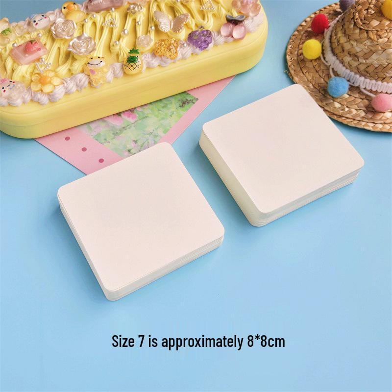 White Hard Cardstock Vocabulary Flashcards: Small, Handwritten English Memory Preview Cards