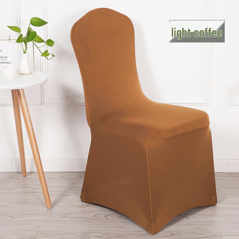 Red and White Stretch Chair Cover - Dustproof, Full Coverage for Banquet, Hotel, or Wedding Chairs.