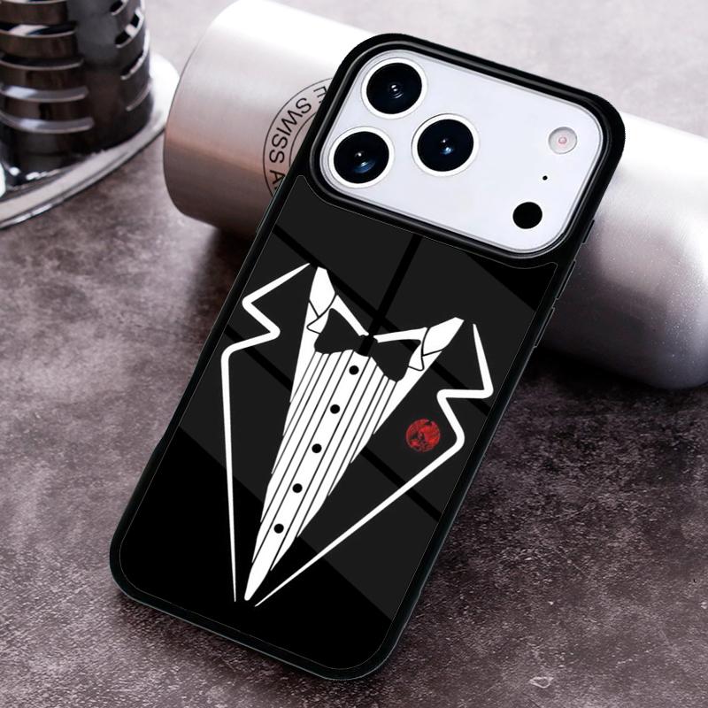 Man Suit Shirt Tie Phone Case for iPhone 17 16 15 Pro Max Air 14 13 12 11 Plus Shockproof Capa Cover