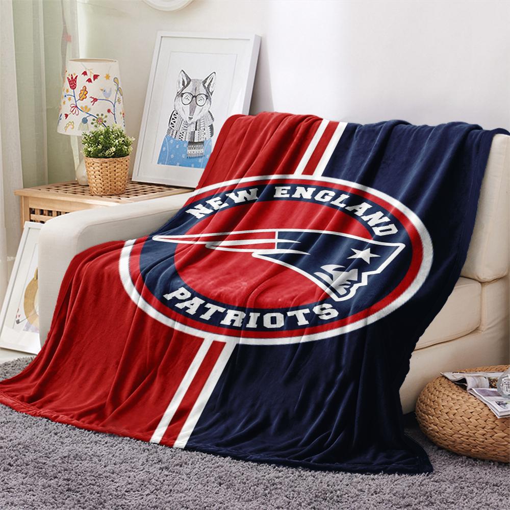 New England Patriots Print Flannel Blanket, High Quality Comfortable for All Seasons, Home Decor, Warmth and Comfort, Perfect for Christmas Gifts