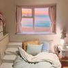 VIKAMA PinkPurple Sunset Seascape Tapestry InstagramInspired Dormitory Wall Transformation Decorative Tapestry