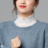 Fake Collar Turtleneck Hollow Out Flower Embroidery Detachable Shirt Design Clothing Accessories Breathable Lady Shirt Lace False Collar for Daily