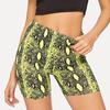 Sexy Women Summer Shorts New Snake Print High Waist Shorts Elastic Waist Short Trousers Women Trousers Women Shorts
