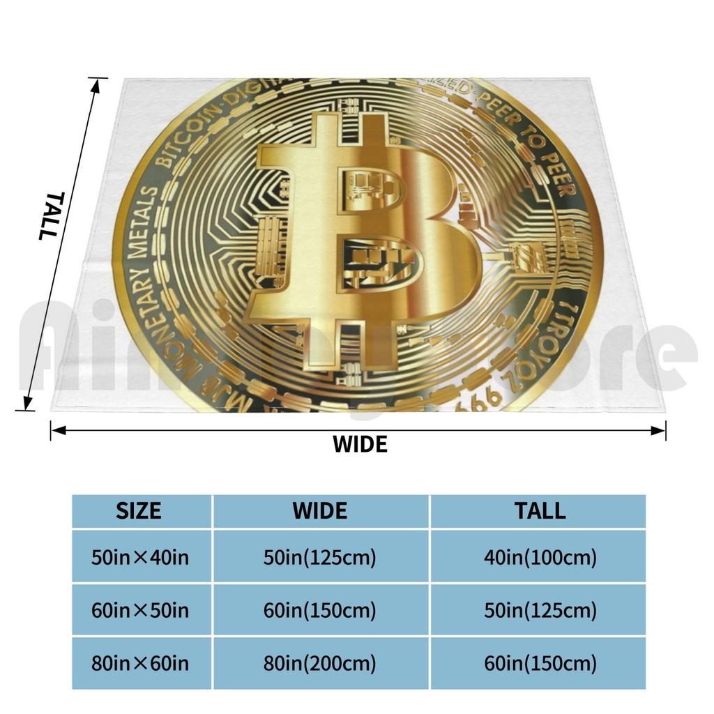 Bitcoin Blanket Super Soft Warm Light Thin Money Bitcoin Digital Money Gifts Trading Exchange Stock Exchange