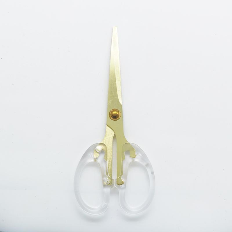 Transparent Rose Gold Stapler & Hole Punch Set with Scissors and Staple Remover - Frosted, Colorful Office Supplies.