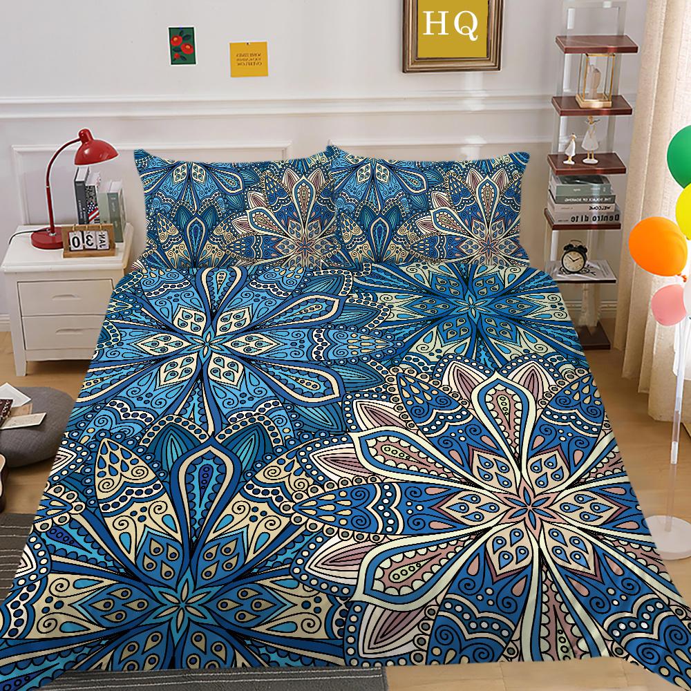 Bohemian Printed Duvet Cover Set Double Size Microfiber Bedspreads Design High Ranking Home Bedclothes