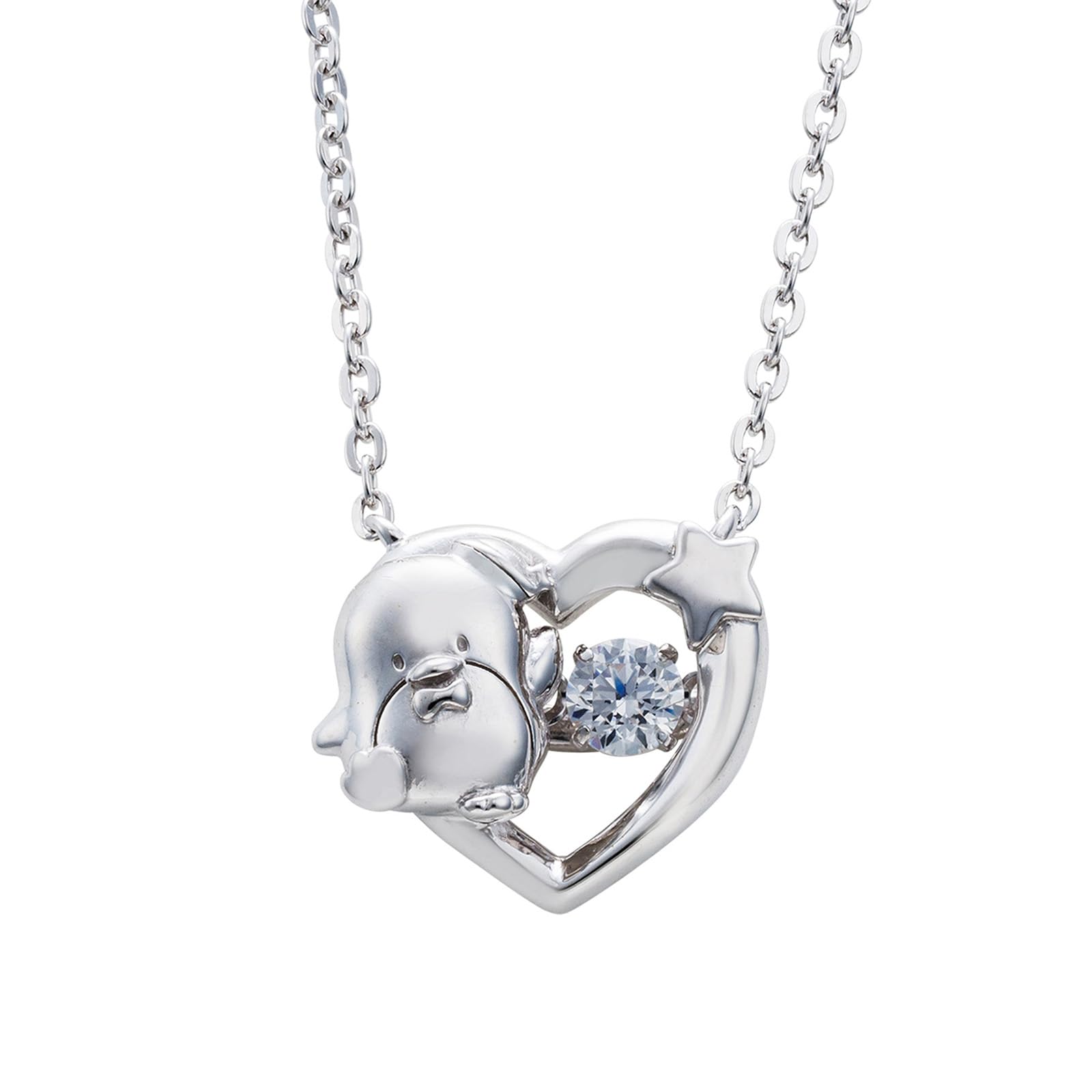 

[White Clover] Tuxedo Sam 45th Anniversary Sanrio Characters Dancing Stone Silver Necklace SATA45-N001RD
