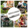 BBQ Skewers Rack 2-Piece Stainless Steel BBQ Skewer Rack Heat-Resistant Barbecue Stand Grilling Tools for Meat Vegetable BBQ