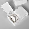 2 Slot Cotton Swab Box Plastic Mulitfunctional Cosmetic Cotton Pads Holder Organizer with Lid for Travel Bathroom