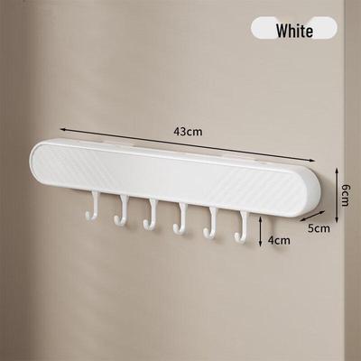 ZISIZ Adhesive Kitchen Knife Holder & Organizer with Hooks