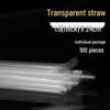 Disposable Thick/Thin Straws for Soy Milk, Coffee, Bubble Tea, and Fruit Juice