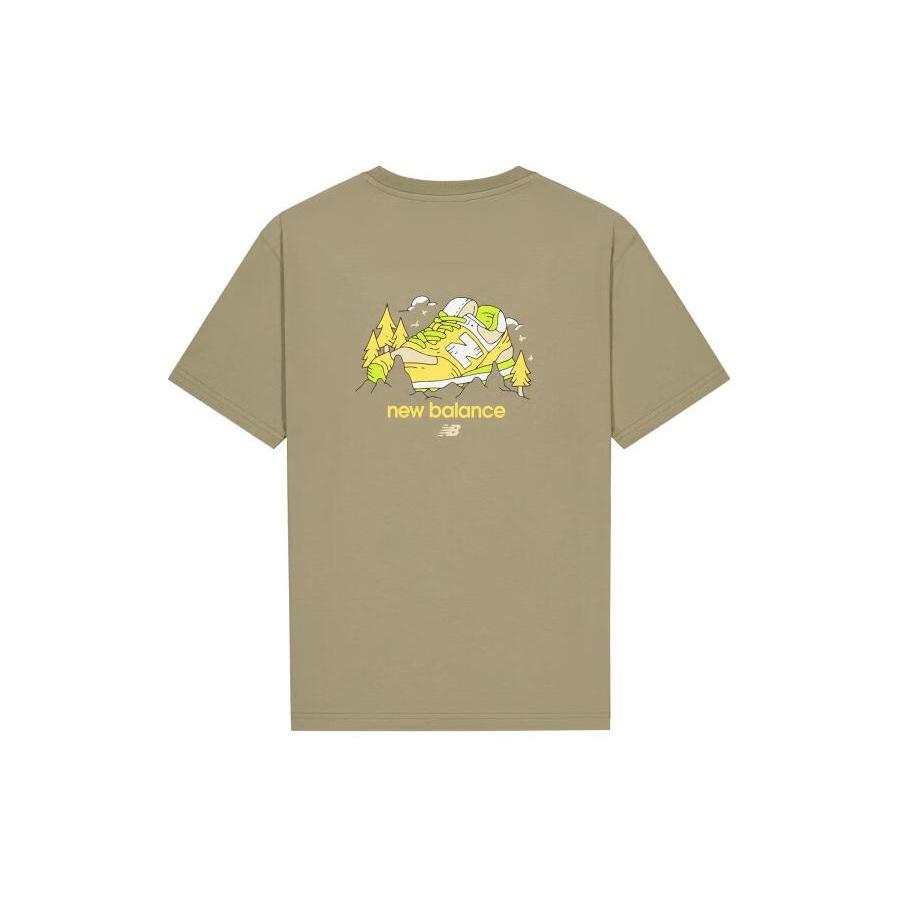 New Balance Shoe Graphic T-Shirt Asia Sizing Khaki Men s AMT41362-CGN L
