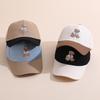 children Baseball Cap 52cm 2-6Y Kids Cartoon Bear Patch Hat Children Visor Sun Hat Spring Summer Outdoor For Toddler Boys Girls