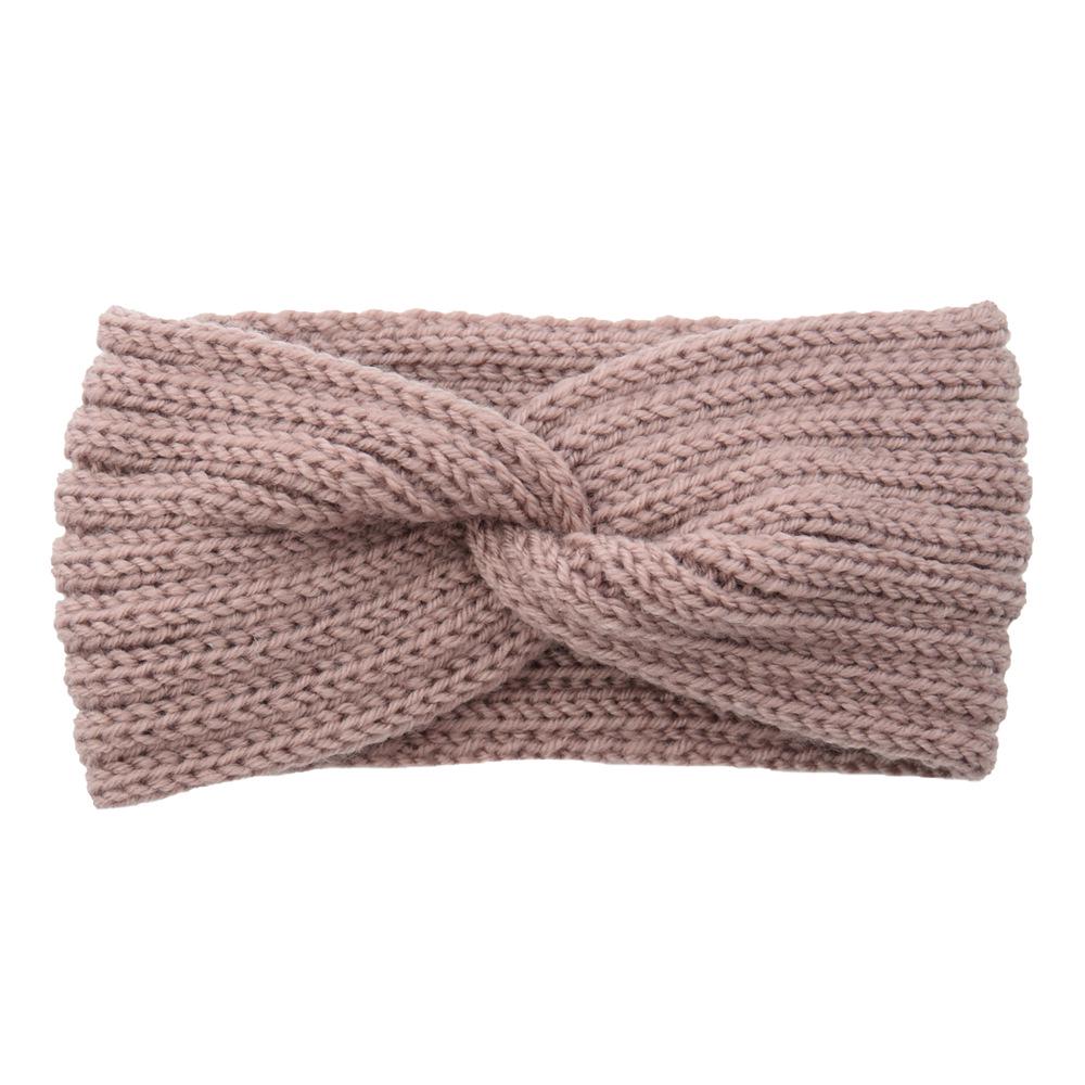 Winter Plush Knitted Wool Headband for Women Girls Warm Elastic Hairbands Hand Made Headscarf Bandana Headwear