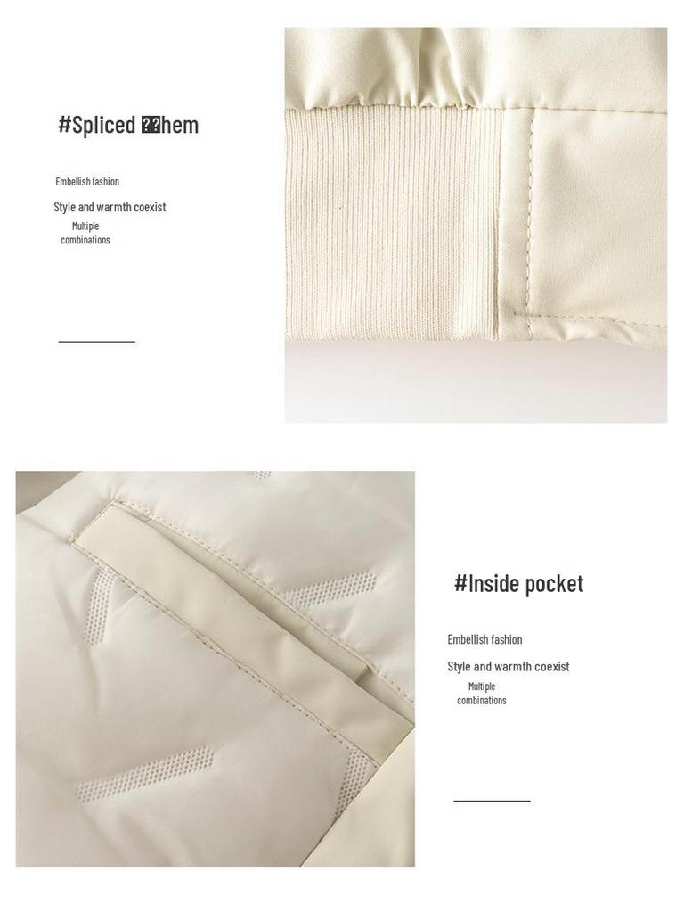 Herrgränsöverskridande Höst/Vinter Ståkrage Baseballjacka - Ultraljud Bomullsfylld Lös Pilot Arbetskläder