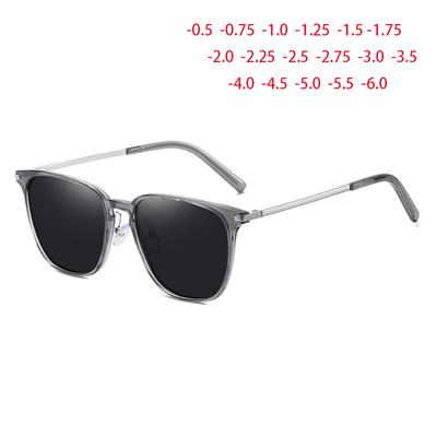 Gray Lens Minus Sunglasses Women Anti-Uv Men Short-Sight Spectacles Prescription 0 -0.5 -0.75 To -6.0
