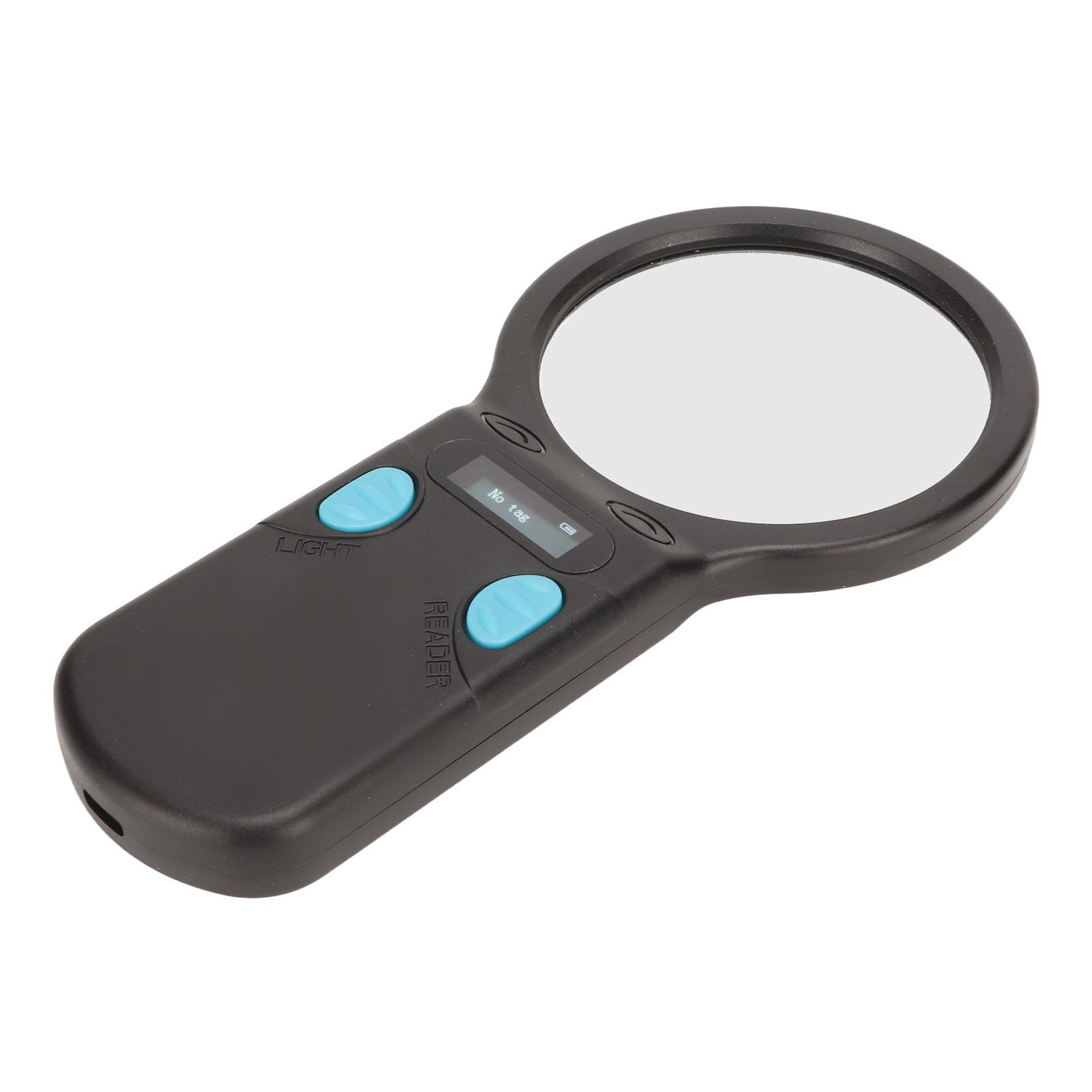 

Сканер микрочипов для домашних животных, черный, портативный, с OLED-дисплеем, сканер идентификации домашних животных 134,2 кГц 125 кГц RFID