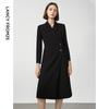 Langzi Basic Wardrobe Long-Sleeve Blazer Midi Dress