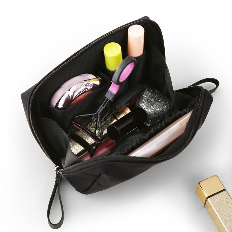 

New Women Cosmetic Bag Solid Color Korean Version Lipstick Pouch Makeup Bag Portable Mini Travel Storage Bag Hand-held Bag чорний