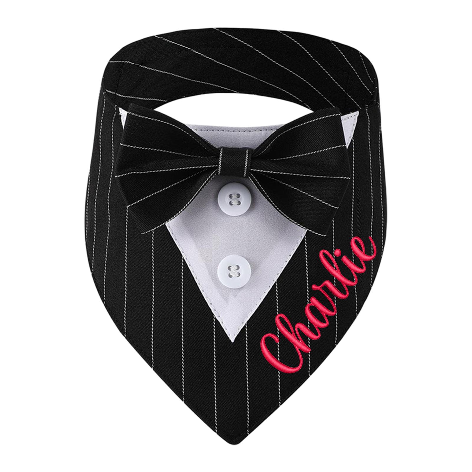 Personalized Embroidered , Pet , Dog Scarves, Pet Triangular Bandanas XS чёрный