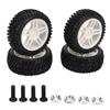 4Pcs 1 16 Scale RC Car Tires White RC Tires for 1 16 Remote Control Car AXI31594W