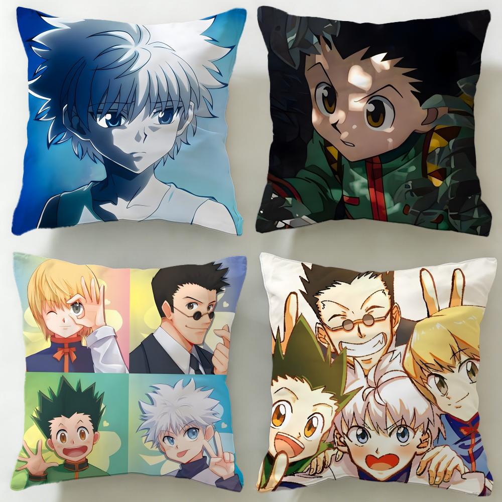 Klassische Anime HUNTER HUNTER Kissenhülle Weich & Leicht zu Waschen Kissenbezug – Vielseitig für Sofa, Bett, Reise und Büro