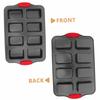 2 Pcks 8 Cavity Bread Loaf Baking Pan Nonstick Rectangular Bar Pan  for Oven Dishwasher