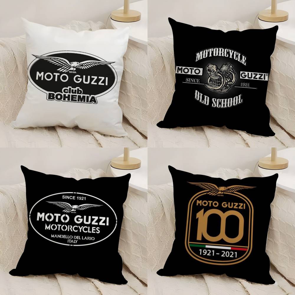 Federa Cuscino Marca Moto G-GuzziS Ufficio Divano Sedia da Dormitorio Schienale Peluche Corto Stampa Double-sided Copricuscino per Casa