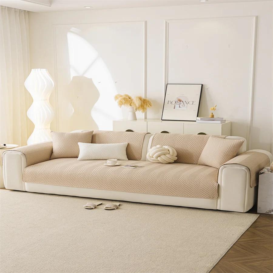 Nordic Light Luxury Style Four Seasons Universal Advanced Sense Anti-Cat Scratch Anti-Slip Sofa Cover Cushion