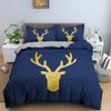 Top Cute Cartoon Animal Deer Duvet Cover Soft Cozy Bedding Set King Queen Twin Single Size Bedclothes Home Decor Size