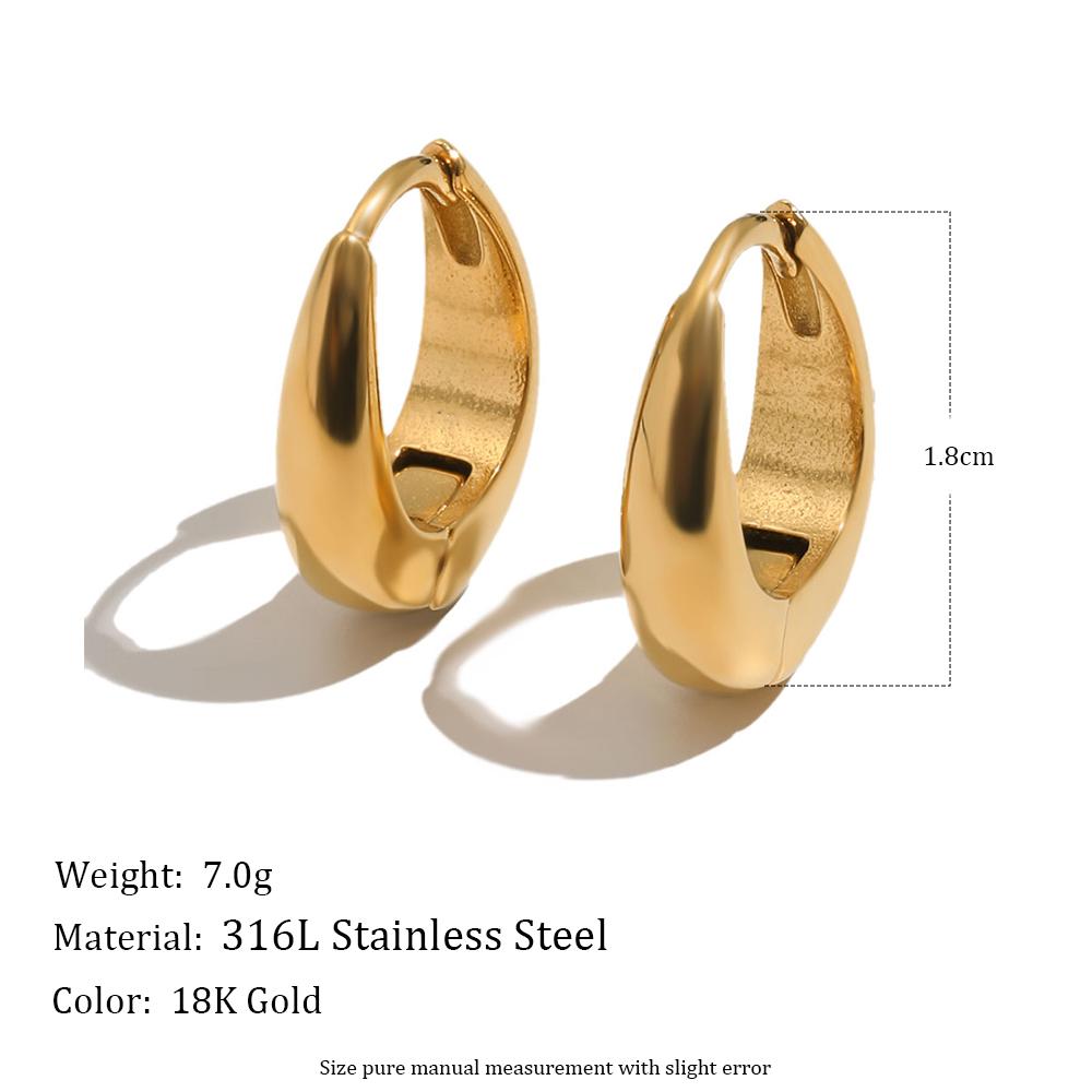 

MamacitaPlay 316L Stainless Steel Mixed Color Hoop Earring 18K Gold Plated Waterproof Jewelry For Women Minimalist Earrings Gift золотий