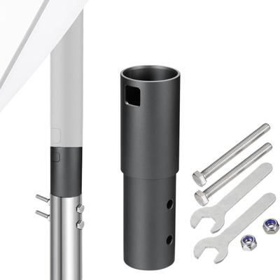 Soporte Adaptador de Montaje en Pared Fuerte Carga Simple Instalación Adaptador de Tubo Aluminio