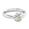 Lemon Quartz Dual Stone Stackable Ring - 925 Sterling Silver