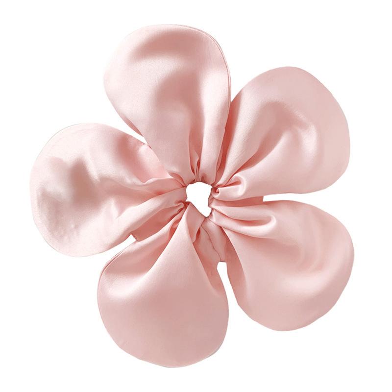 

Flower Scrunchies Large Intestine Big Hair Ties Elastic Bands Headwear Ponytail Holder Hair Rope Exquisite Headdress розовый