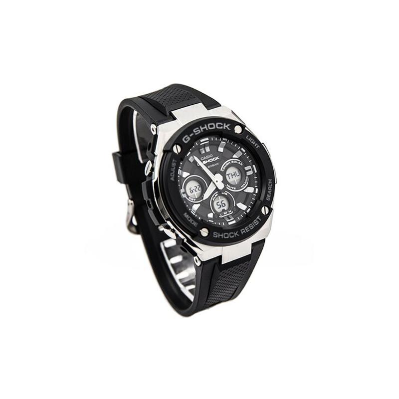 Casio G-STEEL Series-S Disc Double Shockproof 200 M Waterproof Quartz Movement Resin Strap Japanese and Korean Watch Men's Watch Black GST-S300-1A