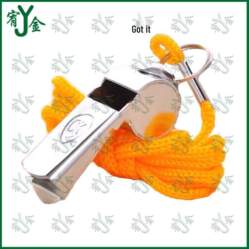 Yojin Referee Coach Metal Whistle with Lanyard