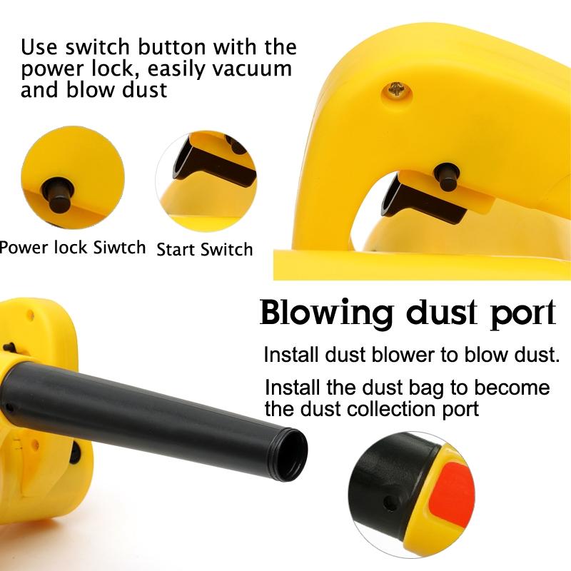 220V Electric Air Blower Lithium Battery Electric Hand Turbo Fan Computer Dust Cleaner Collector Tools Soplador New