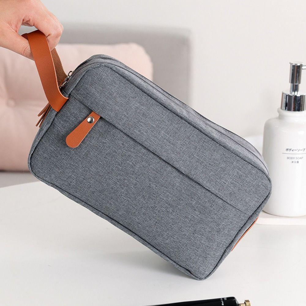 Large Capacity Make Up Bag Oxford Canvas Beauty Wash Pouch Elegant Mens Toiletry Bag  Outdoor