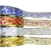Festive 100 Yard 3.8cm Christmas Ribbon Multi-colored Edged Foil Ribbon For Home Decor