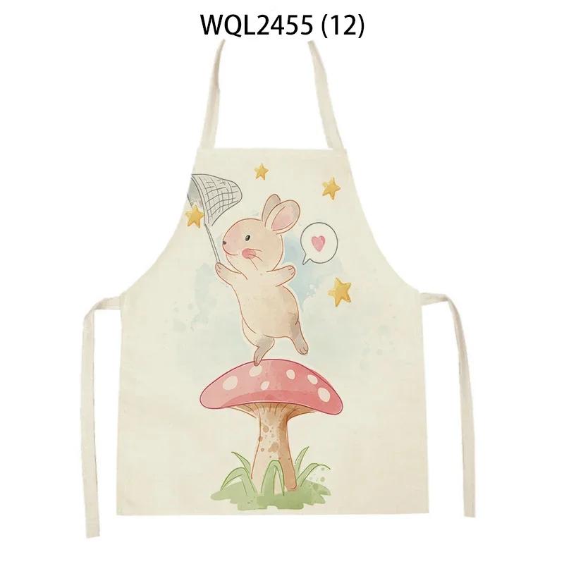 Animal Kitchen Apron Women Pinafore Child Apron Household Cleaning Supplies Baking Cooking Accessories Sleeveless Linen Bibs