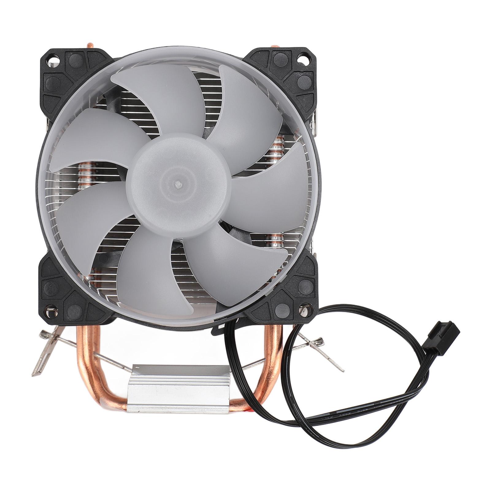 

Процессорный воздушный кулер 90 мм 48 куб. футов в минуту 1800PRM 2 медные тепловые трубки RGB-подсветка компьютерные вентиляторы для охлаждения процессора