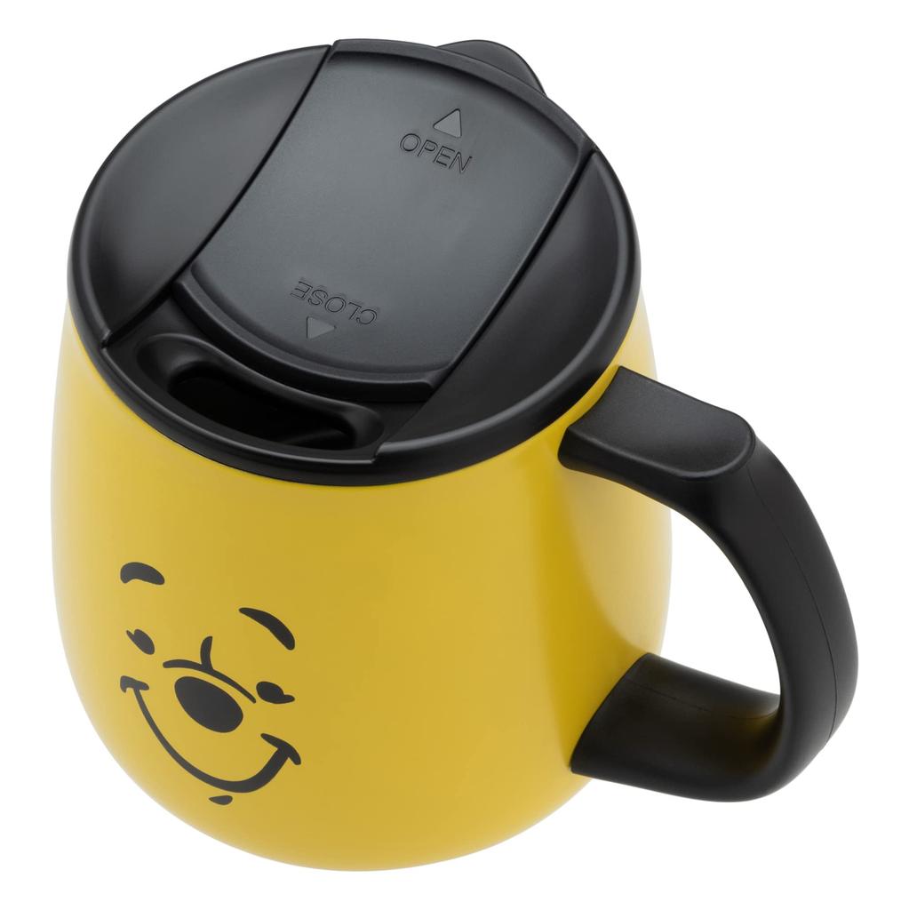 Maebata Disney Winnie the Pooh Stainless Steel Mug with 52822 Lid, 300ml, D-WP33