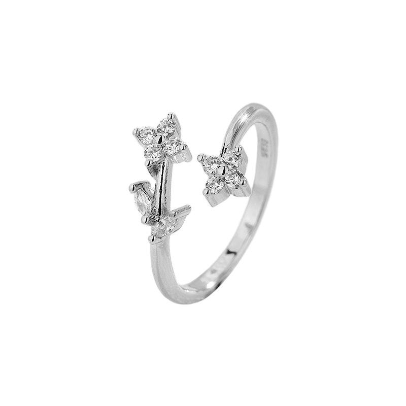Exquisite Four-leaf Clover Ring - Classic Adjustable Open Ring for Women adjustable open band