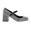 Steve Madden Womens/Ladies Rhinestone Leather Block Heel Mary Janes