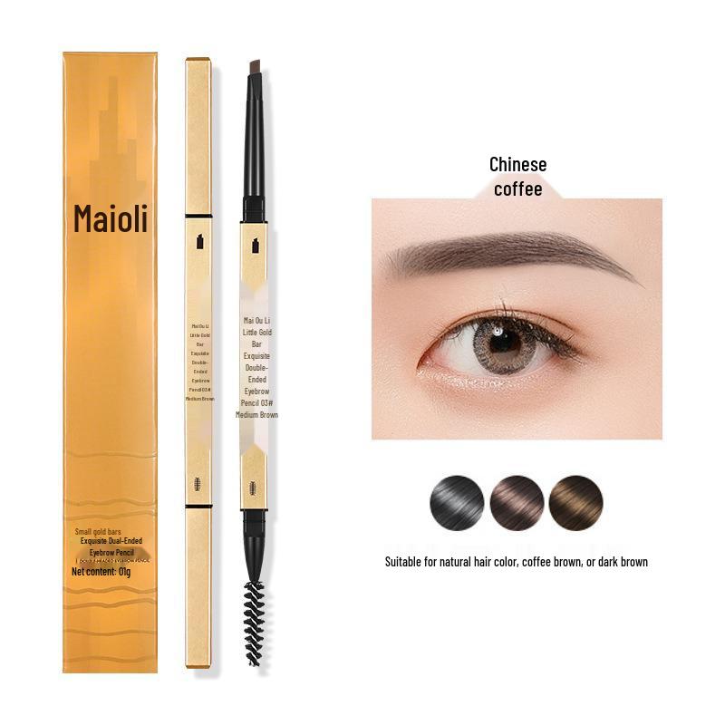 Mai Ou Li Double-Ended Ultra-Fine 3D Long-Lasting Smudge-Proof Triangle Tip Eyebrow Pencil