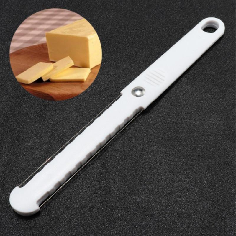 Cheese Butter Slicer Pissza Knife Sharp Cutter Soft Handle Cutter White Useful Kitchen Cheese Tools Wholesale