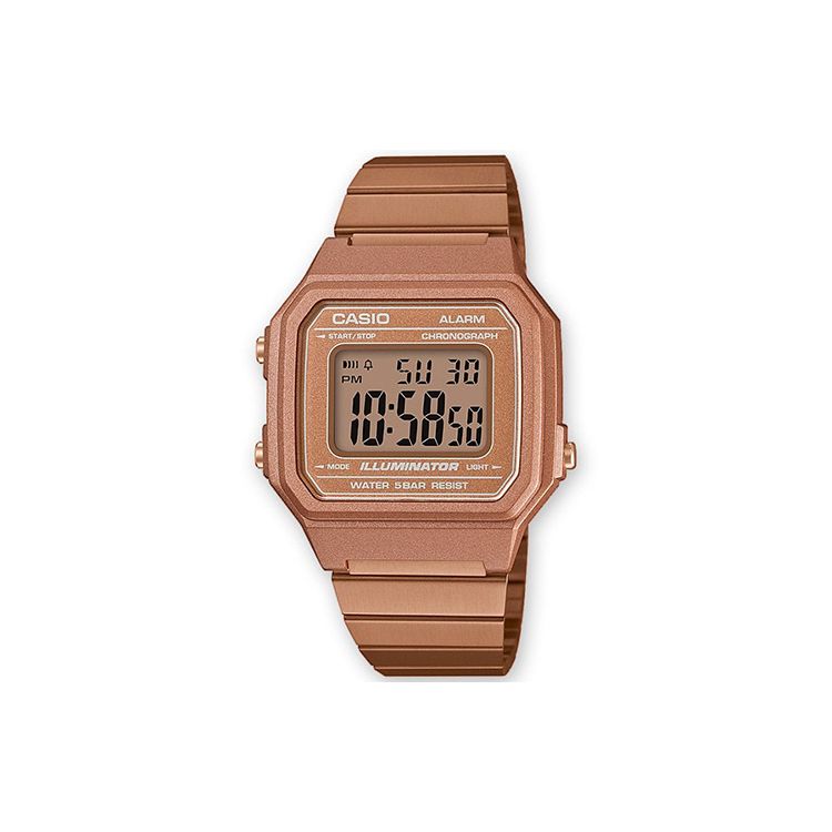 

Casio Vintage Series Square Retro Electronic Watch Seven Year Battery Quartz Movement Stainless Steel Band Women watches Brown B650WC-5AEF Rose Gold Watch Dial